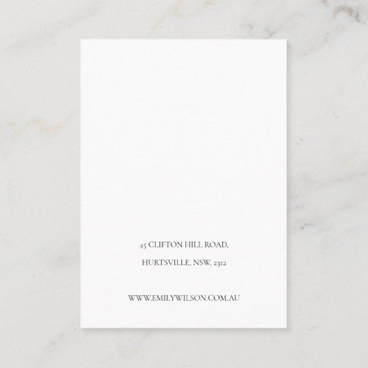 Glitter textuur die Ketting verdient Visitekaartje (Achterkant)