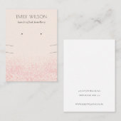 Glitter textuur die Ketting verdient Visitekaartje (Voorkant / Achterkant)