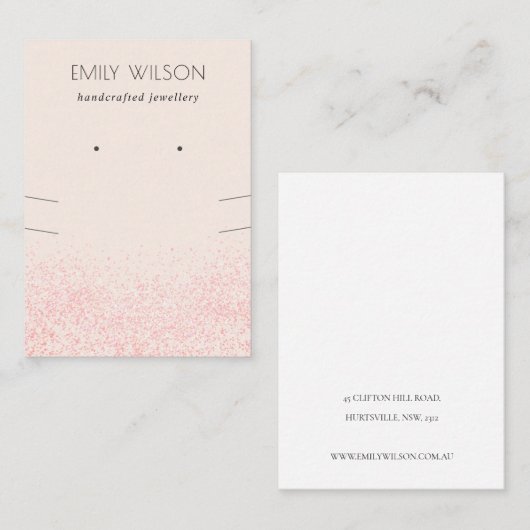 Glitter textuur die Ketting verdient Visitekaartje (Voorkant / Achterkant)