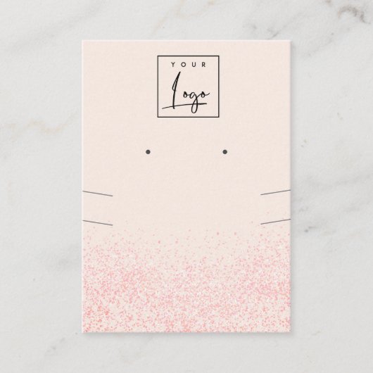 Glitter textuur die Ketting verdient Visitekaartje (Voorkant)