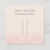 Glitter textuur Hair Clip display met glans en lic Vierkante Visitekaartje (Voorkant)