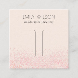 Glitter textuur Hair Clip display met glans en lic Vierkante Visitekaartje