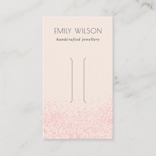 Glitter textuur Hair Clip display met glans en lic Visitekaartje (Voorkant)