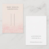 Glitter textuur Hair Clip display met glans en lic Visitekaartje (Voorkant / Achterkant)