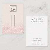 Glitter textuur Hair Clip display met glans en lic Visitekaartje (Voorkant / Achterkant)