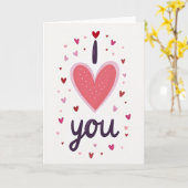 Glitter Textuur Liefde Kaart (Gele Bloem)