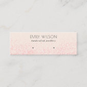 Glitter textuur met glans roze glans mini visitekaartje (Voorkant)