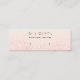 Glitter textuur met glans roze glans mini visitekaartje