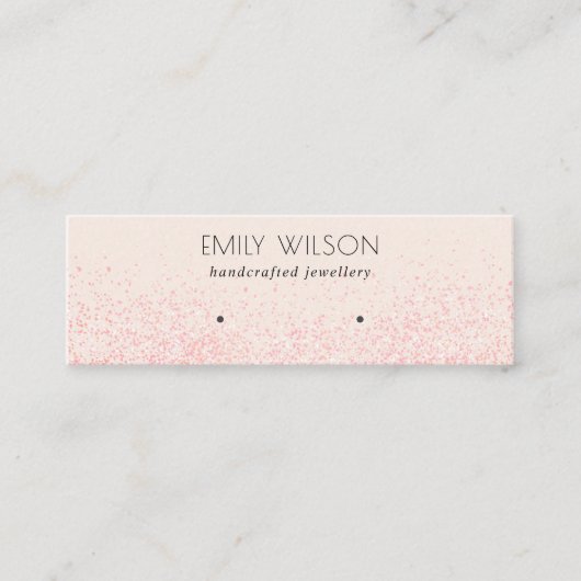Glitter textuur met glans roze glans mini visitekaartje (Voorkant)