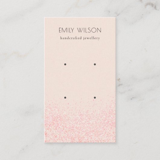 Glitter textuur met glans roze glans visitekaartje (Voorkant)