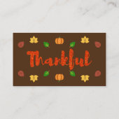 Glitter-Thanksgiving Plaatskaartje (Achterkant)