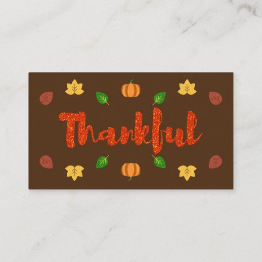 Glitter-Thanksgiving Plaatskaartje (Achterkant)