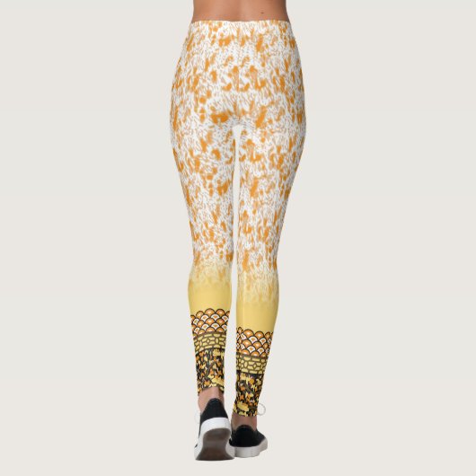 Glitter, thermische en bloemige Leggings | Luxe Fi (Achterkant)