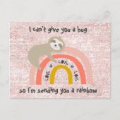 Glitter Thinking of You Rainbow Sloth Post Kaart (Voorkant)