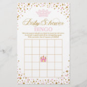 Glitter Tiara Royal Princess Baby shower Bingo (Voorkant)