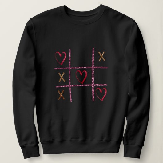 Glitter Tic Tac Toe Graphic | XOXO-Valentijns Trui (Design voorkant)