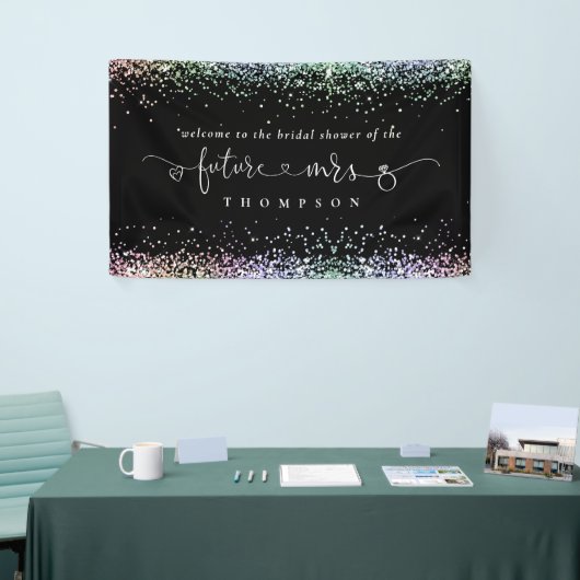 Glitter Toekomst Mrs Welcome Vrijgezellenfeest Zwa Spandoek (Beurs)