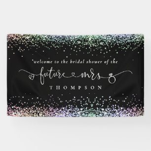 Glitter Toekomst Mrs Welcome Vrijgezellenfeest Zwa Spandoek