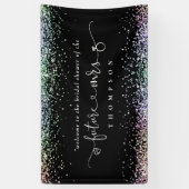 Glitter Toekomst Mrs Welcome Vrijgezellenfeest Zwa Spandoek (Verticaal)