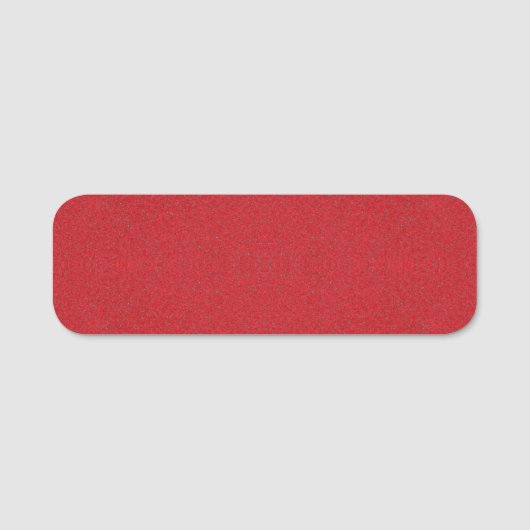Glitter Tomato Red Name Tag Label – (Voorkant)