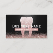Glitter Tooth Roos Gold Dentist Benoeming Afsprakenkaartje (Voorkant)
