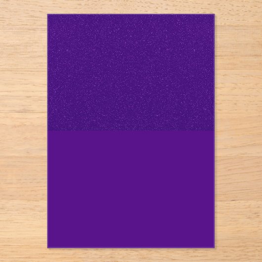 Glitter Top Paarse Acryl Uitnodiging – Aanpassen (Voorkant)