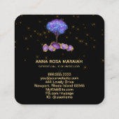 *~* Glitter Tree Amethyst juwelen Magisch Vierkante Visitekaartje (Achterkant)