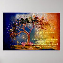 *~* Glitter Tree Artsy Etherische DIY Quote AP81 Poster