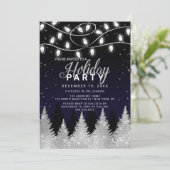 Glitter Trees Holiday Party Kaart (Staand voorkant)