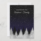 Glitter Trees Holiday Party Kaart (Achterkant)