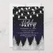 Glitter Trees Holiday Party Magnetische Uitnodiging (Voorkant)
