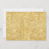 Glitter Trees Red met gouden kerstfeest Kaart (Achterkant)