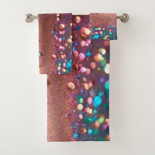 Glitter Trendy Opal Holografisch Collectie Bad Handdoek (Insitu)