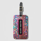 Glitter Trendy Opal Holografisch Collectie Bagagelabel (Voorkant (verticaal))