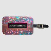 Glitter Trendy Opal Holografisch Collectie Bagagelabel (Voorkant (horizontaal))