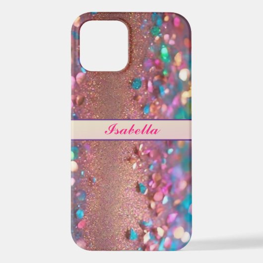 Glitter Trendy Opal Holografisch Collectie iPhone Hoesje (Achterkant)