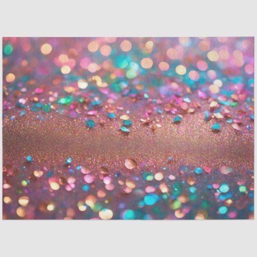 Glitter Trendy Opal Holografisch Collectie Tissuepapier (Voorkant)