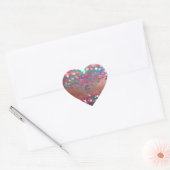 Glitter Trendy Opal Holografische Collectie Hart Sticker (Envelop)
