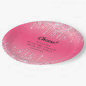 Glitter Trendy Wedding Papieren Bordje (Gekanteld)