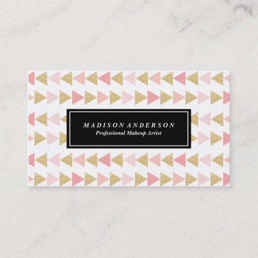 Glitter Triangles | Visitekaartjes (Voorkant)