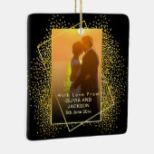 Glitter Trim voor huwelijksfeest Keramisch Ornament (Rechts)