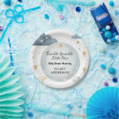 Glitter Twinkle Twinkle Little Star Baby shower Papieren Bordje (Feest)