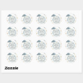 Glitter Twinkle Twinkle Little Star Baby shower Ronde Sticker (Vel)