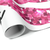 Glitter typografie afdrukken met lippenpatroon cadeaupapier (Rol Hoek)