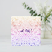 Glitter Uitnodiging Feestje  (Staand voorkant)