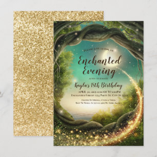 Glitter-uitnodigingen Kaart