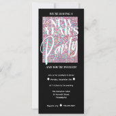 Glitter-uitnodigingen | Nieuwe jaren oud Kaart (Voorkant)