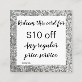 Glitter-uitziende Korting-coupon Kortingskaartje