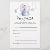 Glitter Unicorn Baby shower Guesses (Voorkant)