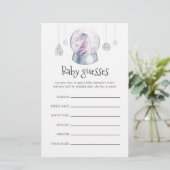 Glitter Unicorn Baby shower Guesses (Staand voorkant)
